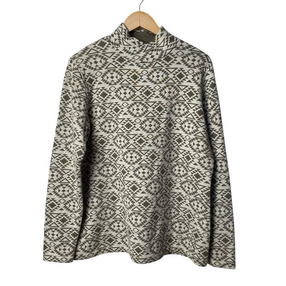 Duluth Tops - Duluth Trading Co Coolmax Pullover Women’s XL Aztec Geo Print Long Sleeve Top